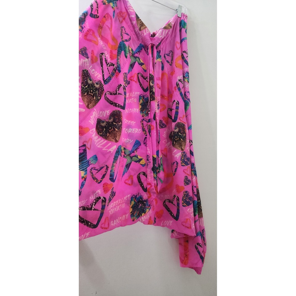 Camilla Pink Heart Leopard Print Silk sarvel trousers OS - Picture 4 of 12
